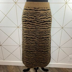 Lou & Grey Cyprus Tiger Stripe Midiskirt Size XS